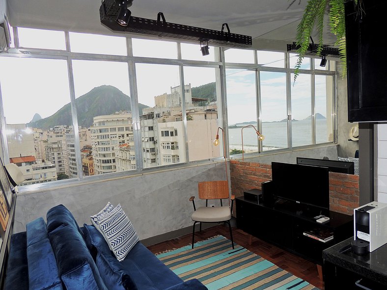 Copacabana Beach/Vista Mar/Loft Design+Climatizado