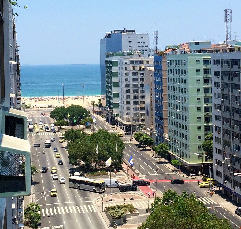 Loft Vista Mar Copacabana/Garagem/100%Climatizado