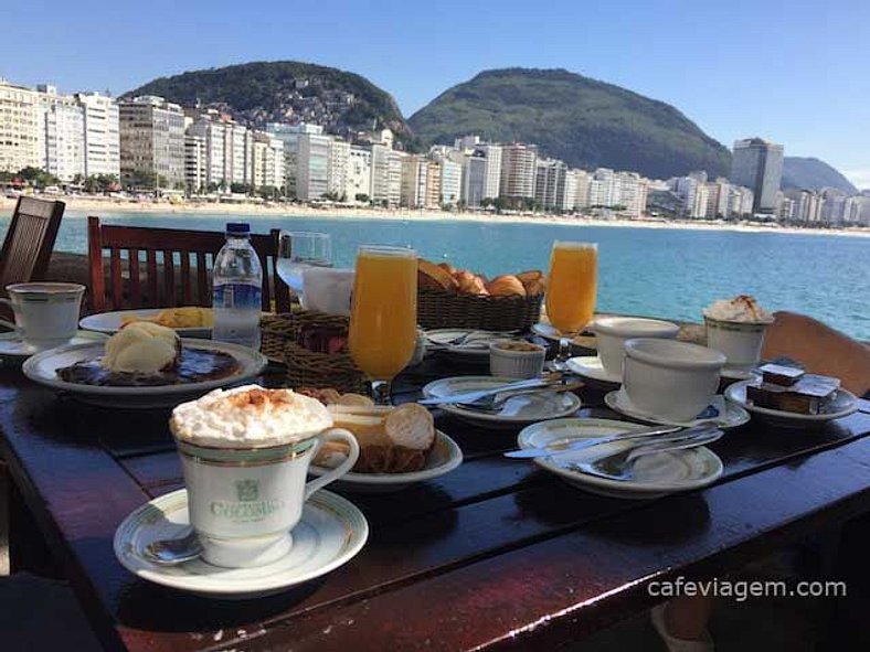 Loft Vista Mar Copacabana/Garagem/100%Climatizado